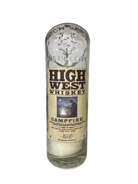 Upcycled Bottle Candle: High West