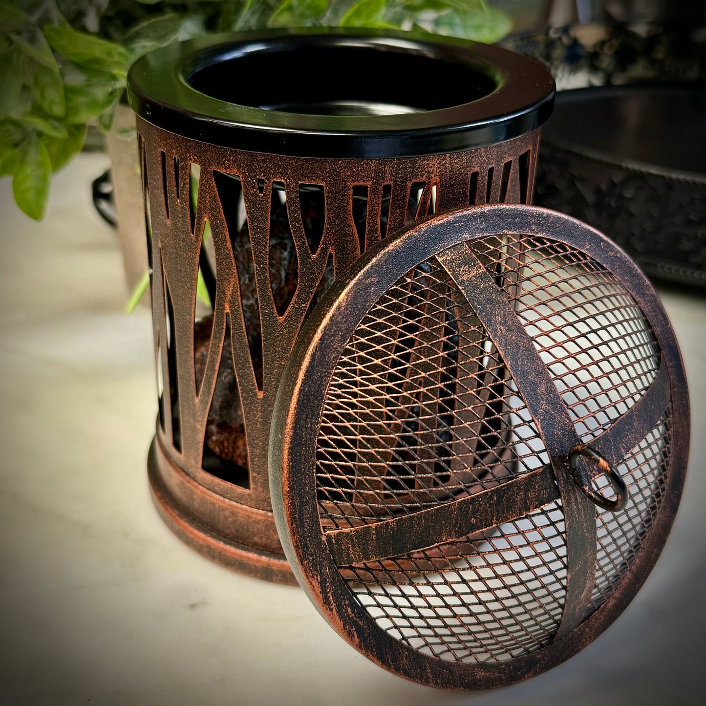 Electric Wax Melter: Glowing Fire Pit