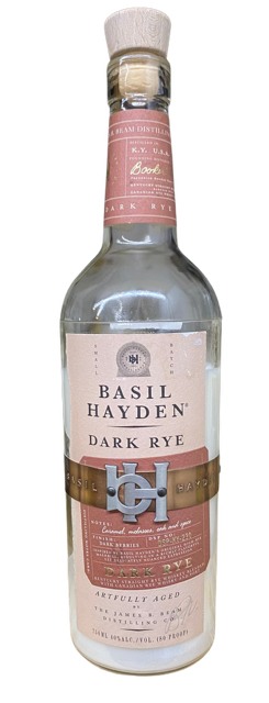 Upcycled Bottle Candle: Basil Hayden with Lid