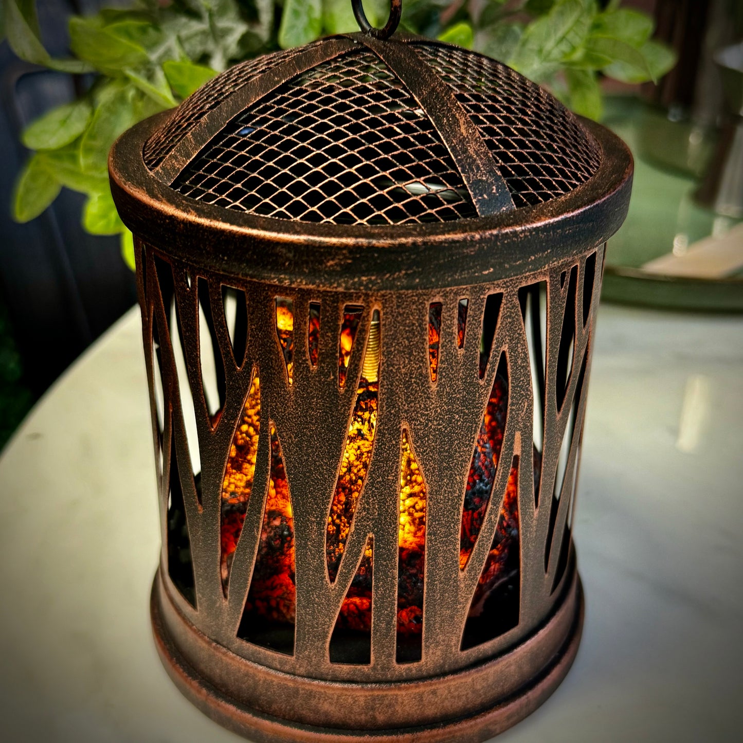 Electric Wax Melter: Glowing Fire Pit