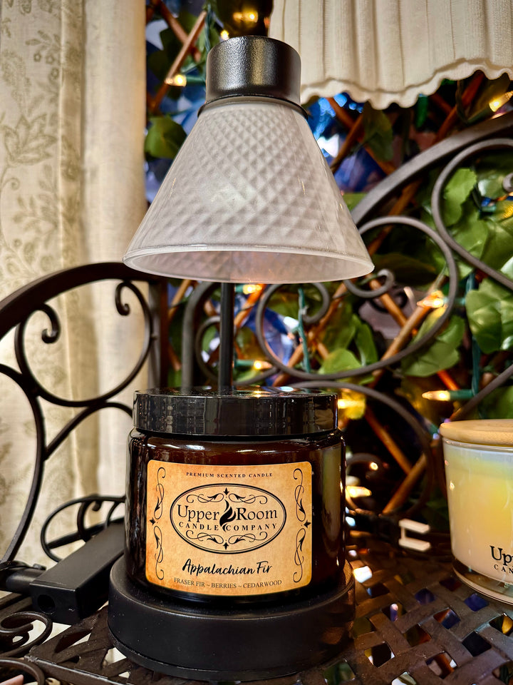 Frosted Diamond-Textured Glass Candle Warmer Lamp