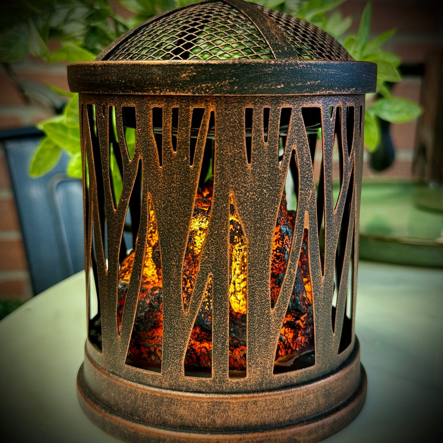 Electric Wax Melter: Glowing Fire Pit