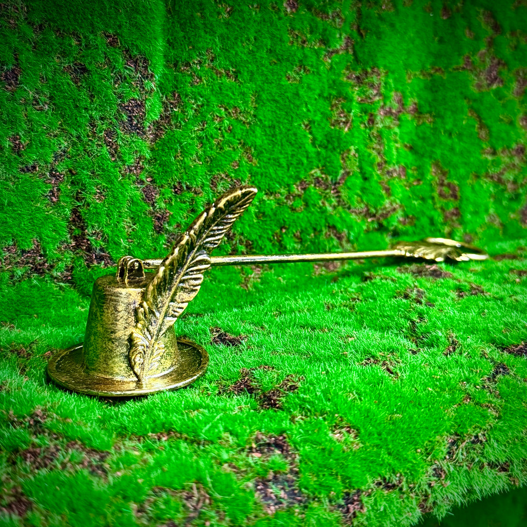 Brass Feather Hat Candle Snuffer