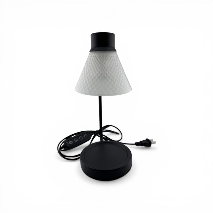 Frosted Diamond-Textured Glass Candle Warmer Lamp