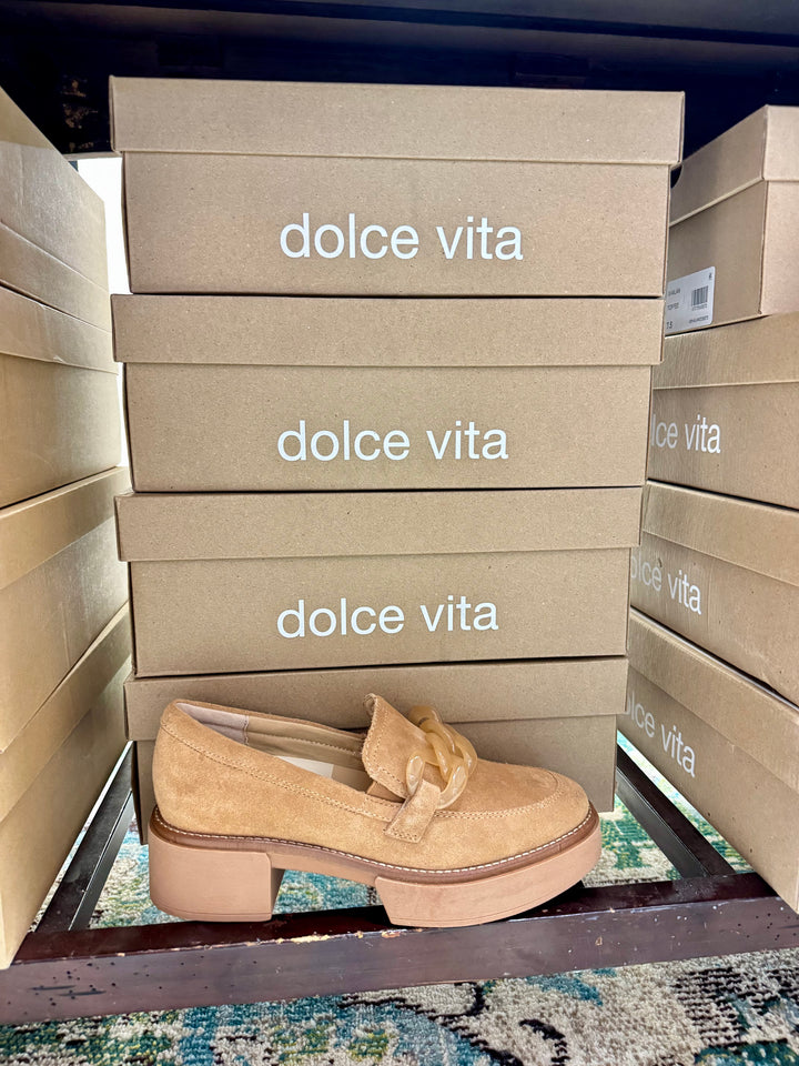 Toffee Suede Loafer by Dolce Vita