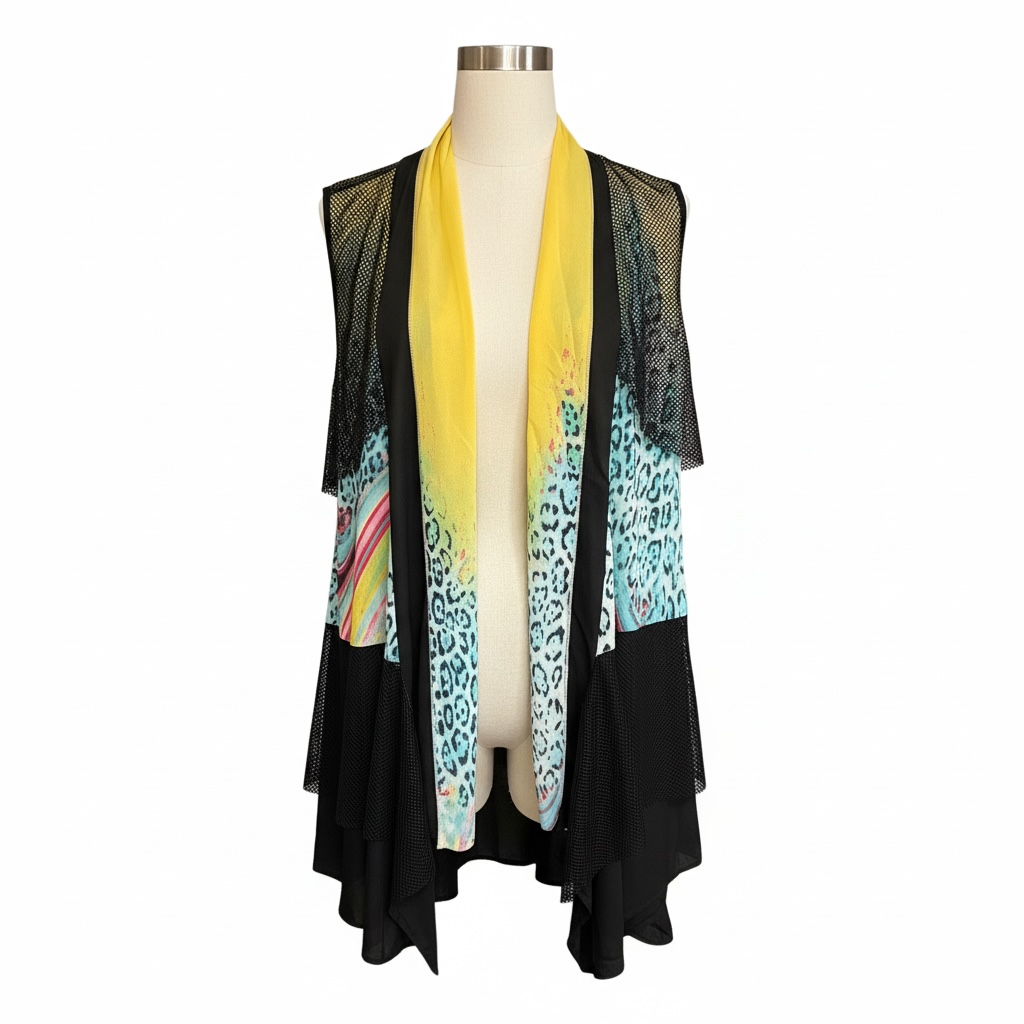 Assorted Sheer Mesh Layered Kimono