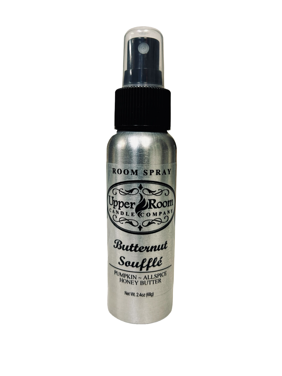 Butternut Souffle Room Spray with brown sugar, pumpkin, molasses, cinnamon and vanilla—cozy bakery scent infused with nutmeg oils.