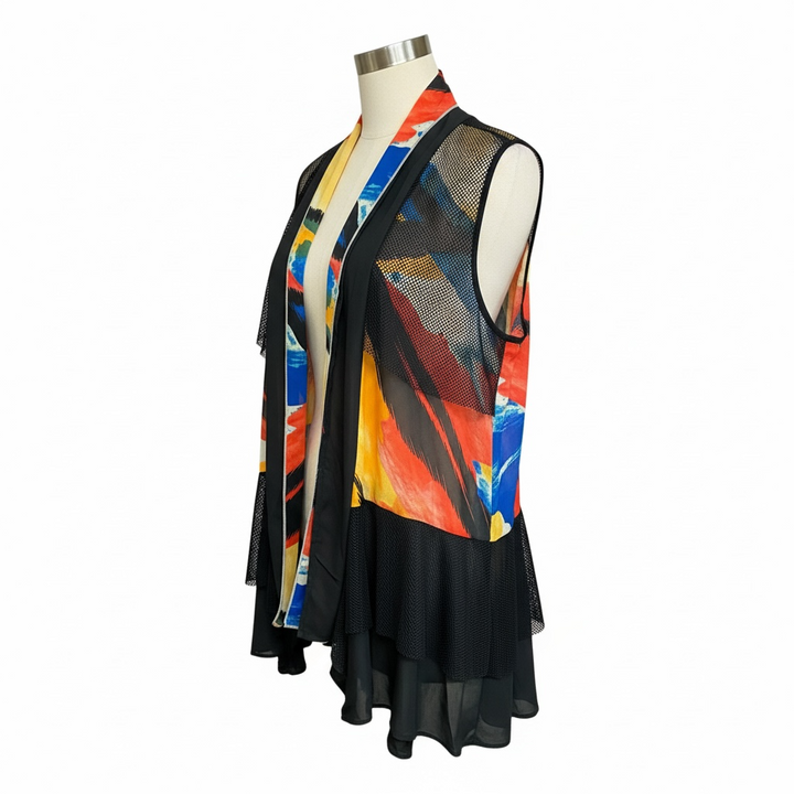 Assorted Sheer Mesh Layered Kimono