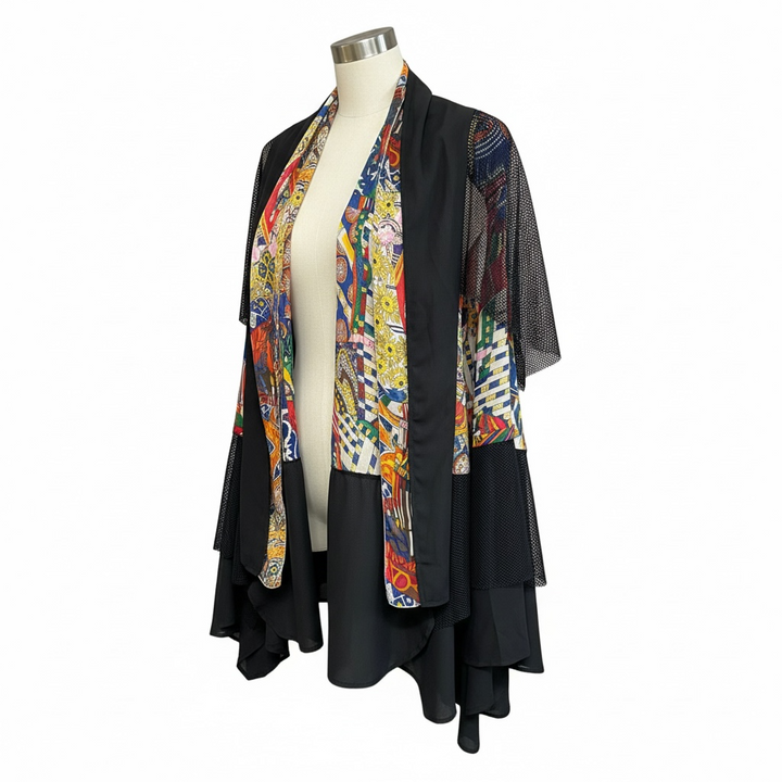 Assorted Sheer Mesh Layered Kimono