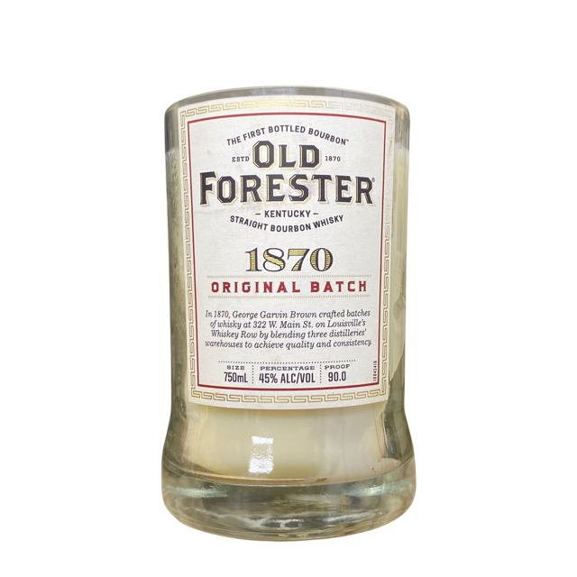 Upcycled Bottle Candle: Old Forester