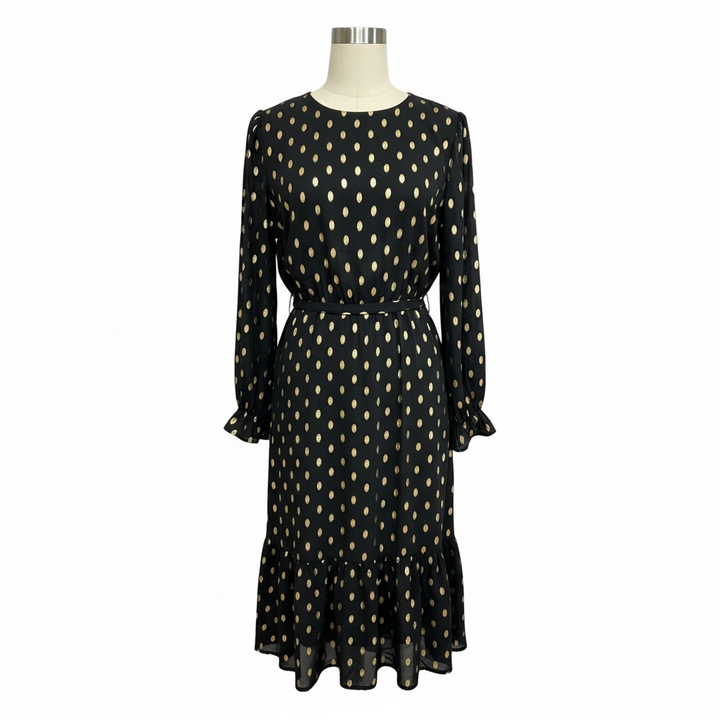 Polka-Dot Midi Dress