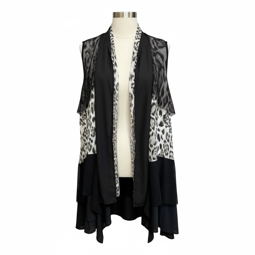 Assorted Sheer Mesh Layered Kimono