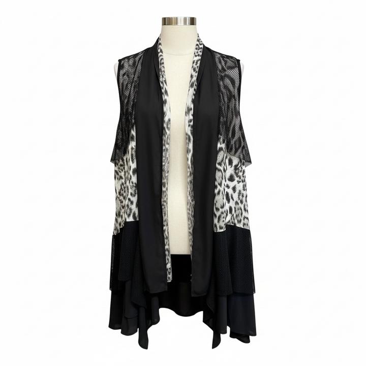 Assorted Sheer Mesh Layered Kimono