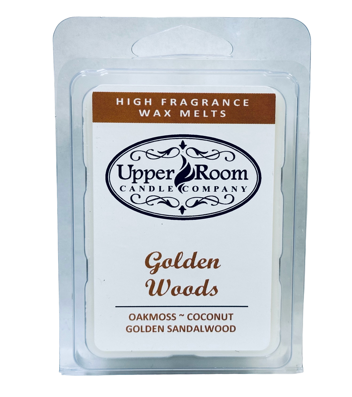 Golden Woods wax melts upper room candle company