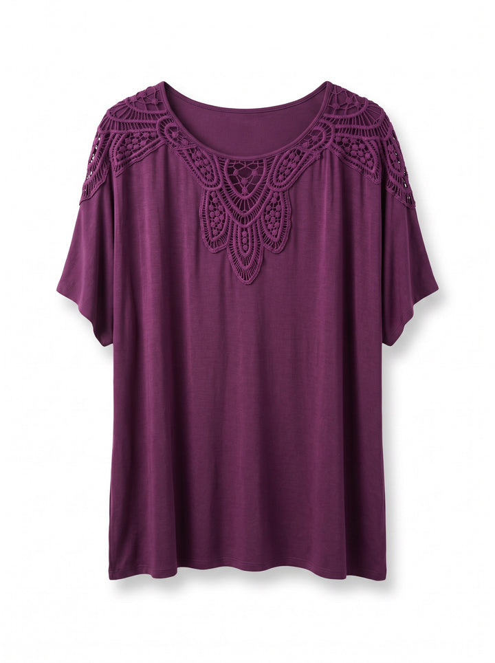Lace Detail Dolman Sleeve Top
