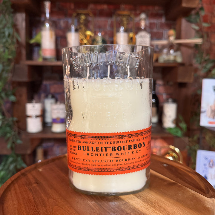 Upcycled Bottle Candle: Bulleit