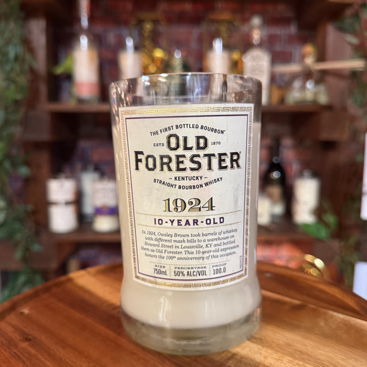 Upcycled Bottle Candle: Old Forester