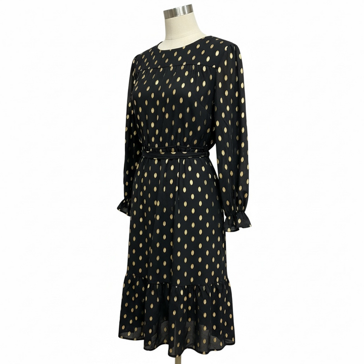 Polka-Dot Midi Dress