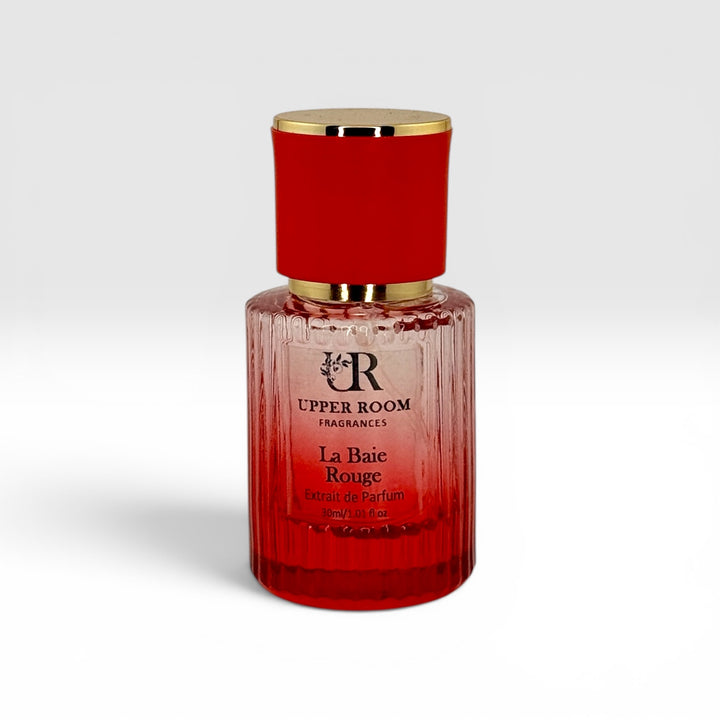 La Baie Rouge Perfume Extrait de Parfum 30ml 1 fl oz in a red perfume or cologne bottle unisex fragrance