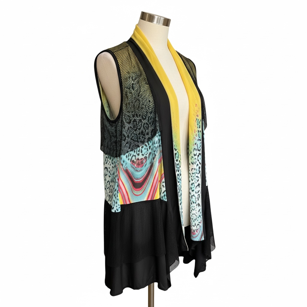 Assorted Sheer Mesh Layered Kimono