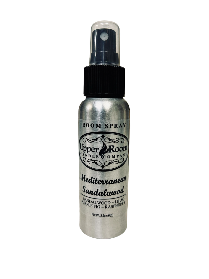 Mediterranean Sandalwood room spray from upper room candle company