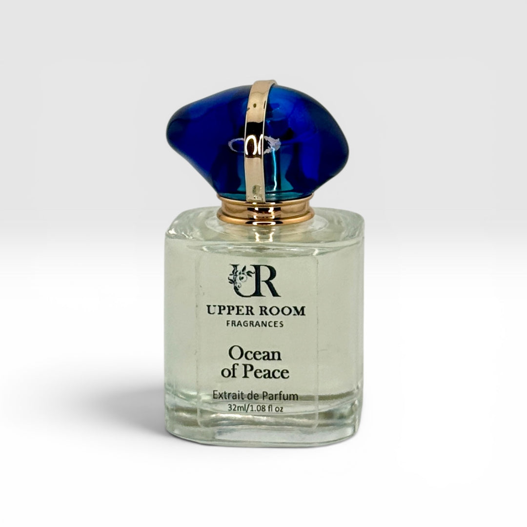 Ocean of Peace extrait de parfum perfume bottle 32ml or 1 fl oz upper room candle company fragrance 