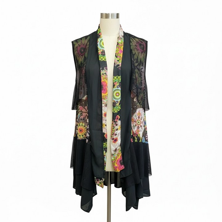 Assorted Sheer Mesh Layered Kimono