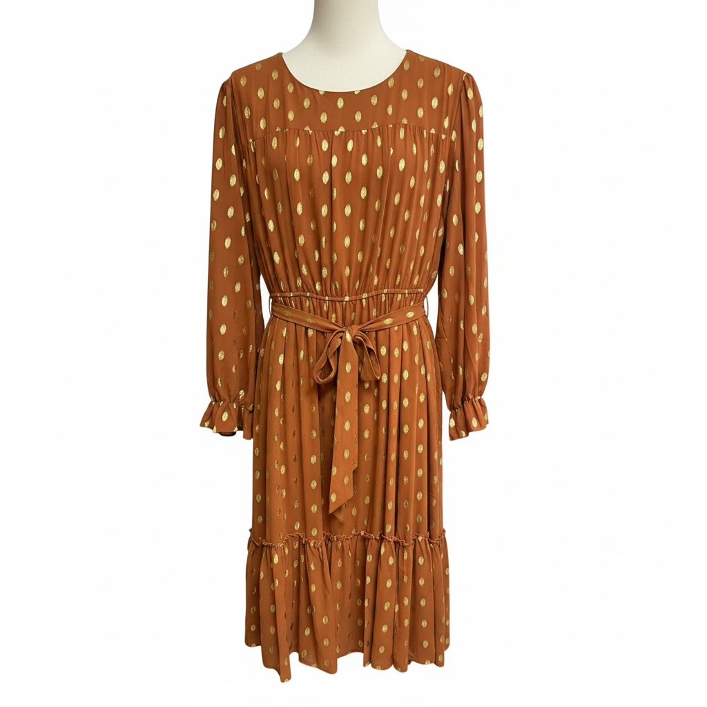 Polka-Dot Midi Dress