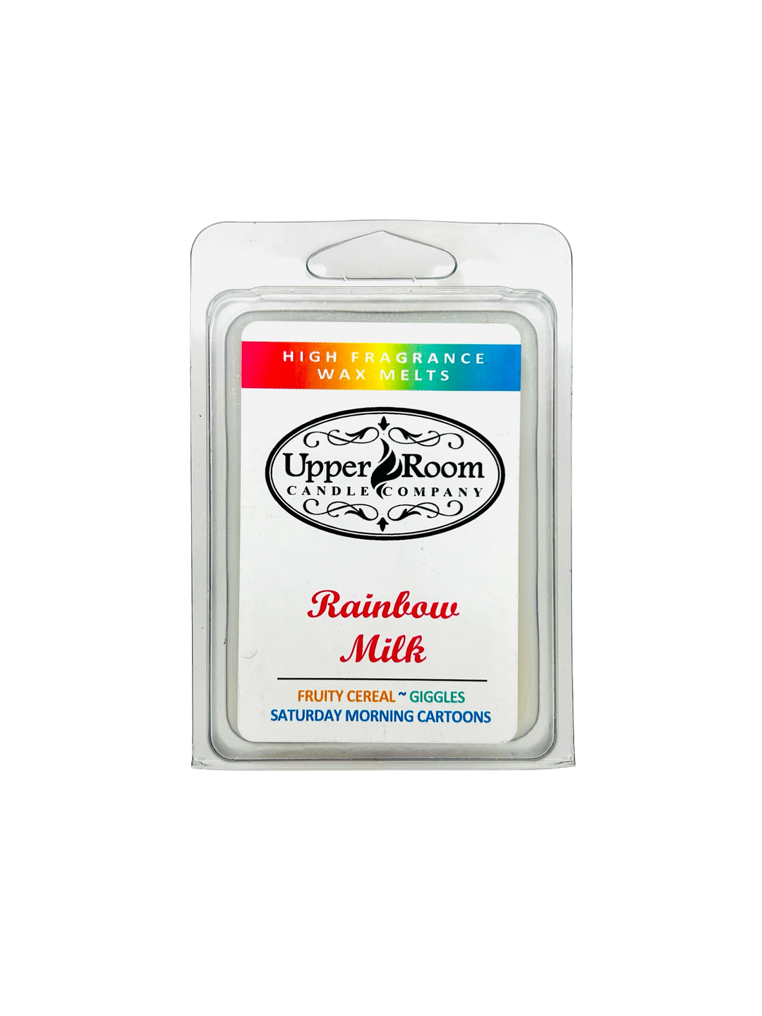 Rainbow Milk scented wax melts from upper room candle company