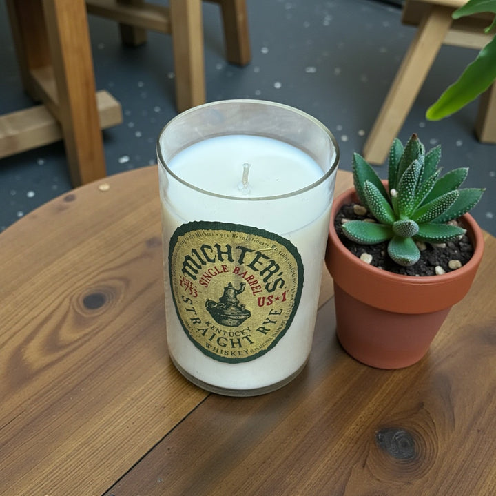 Hand-cut Bottle Unscented Candle (15oz)