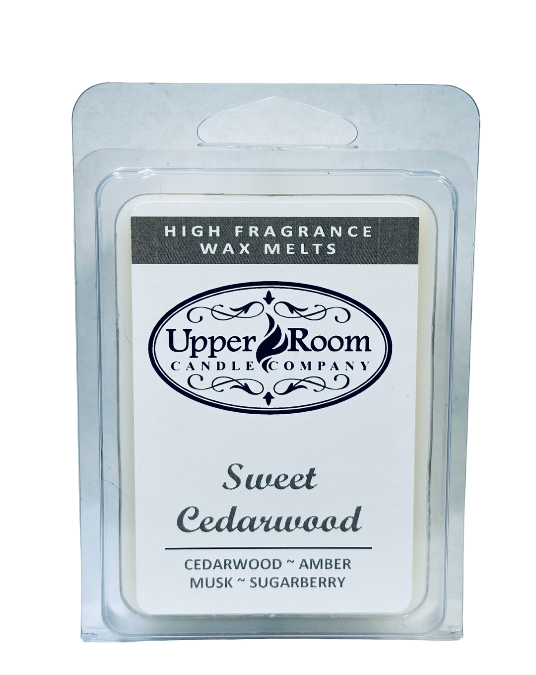 Sweet Cedarwood scented wax melts from upper room candle company