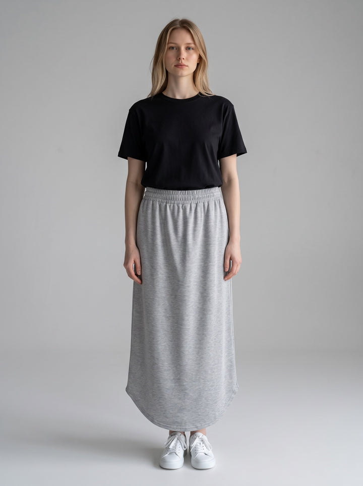 Heather Gray Pull-On Skirt