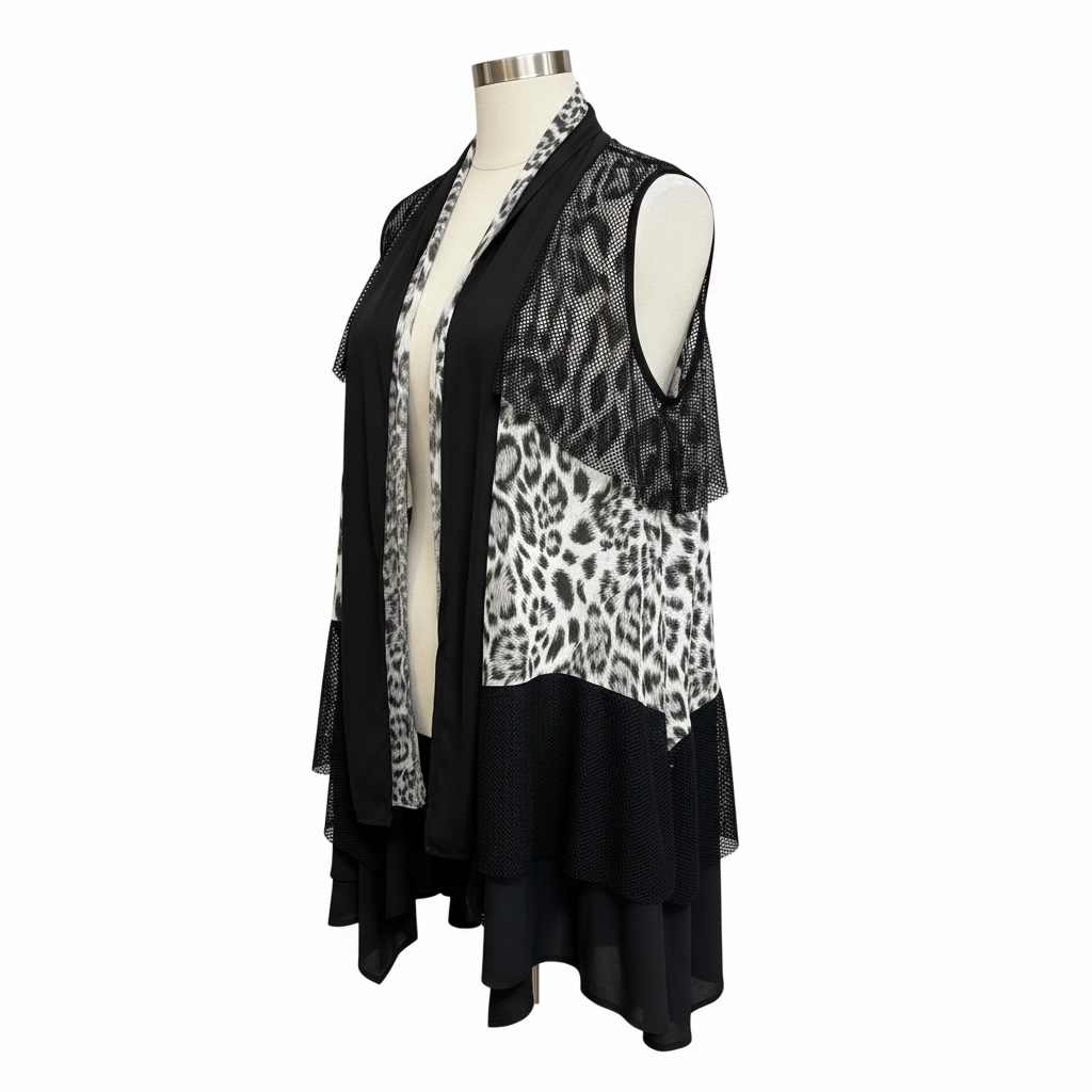 Assorted Sheer Mesh Layered Kimono