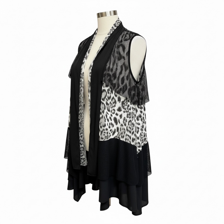 Assorted Sheer Mesh Layered Kimono