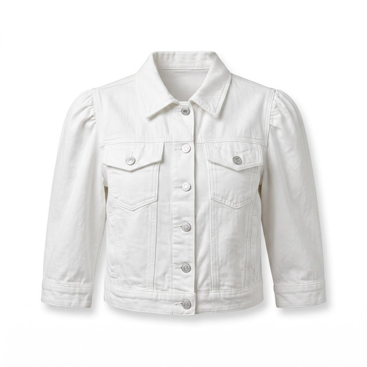 Puff Sleeve Denim Jacket
