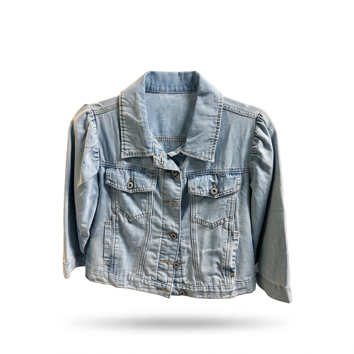 Puff Sleeve Denim Jacket