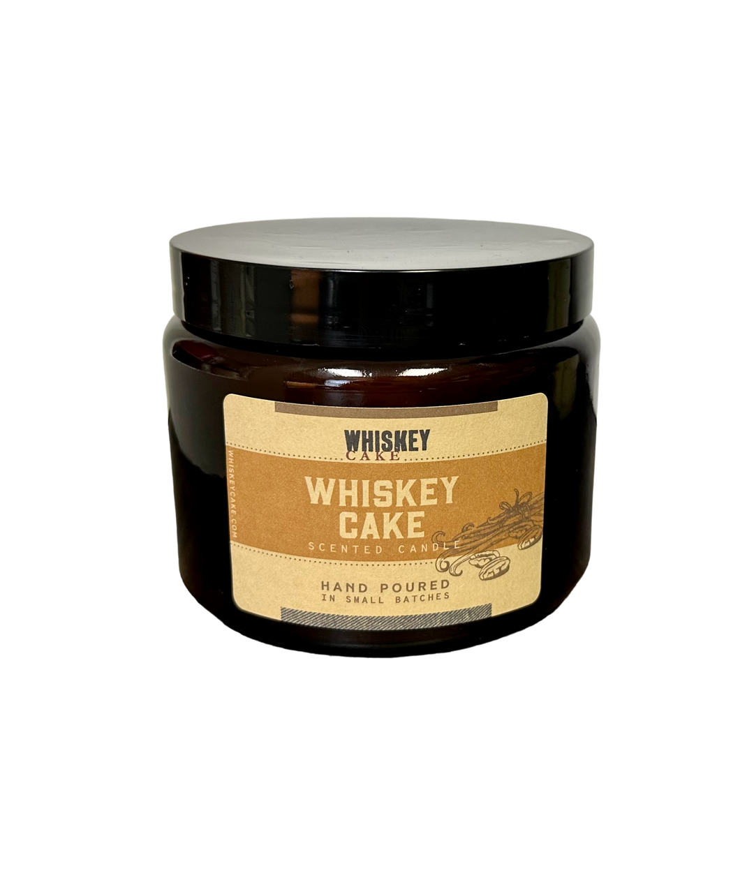Whiskey cake candle, official whiskey cake candle, 100% soy candle, hand poured candle, amber jar, triple wick candle from upper room candle company
