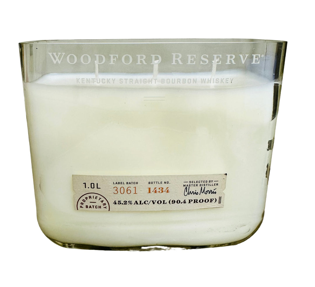Upcycled Bottle Candle: Woodford Reserve