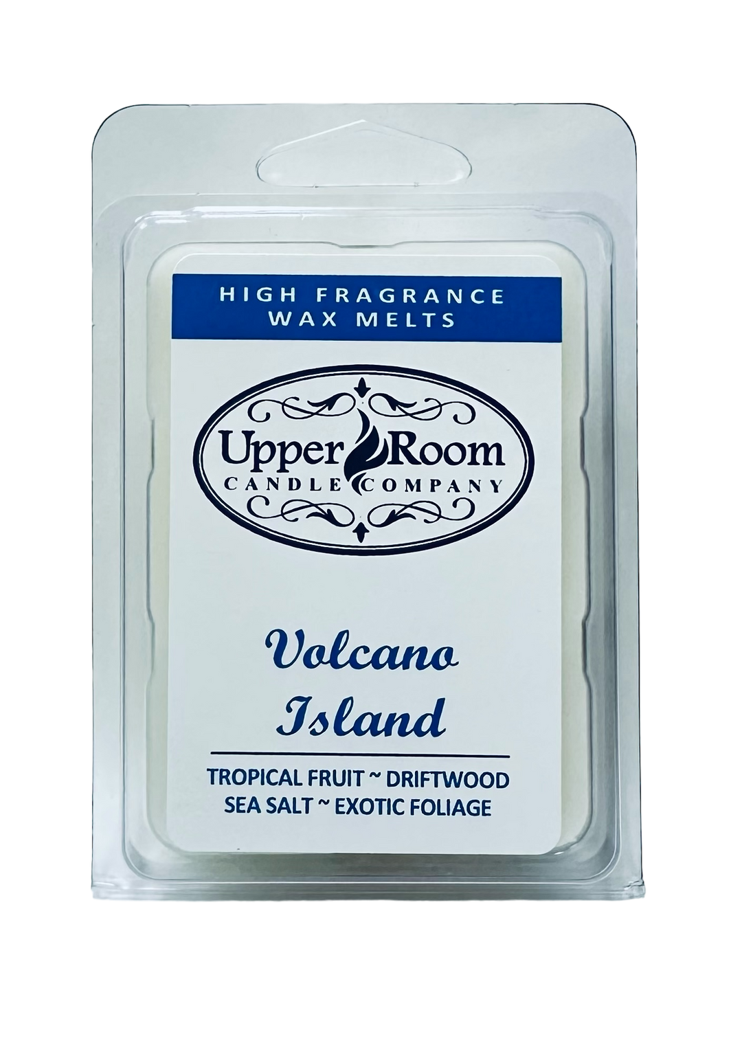 Volcano island wax melts, 100% soy wax melts, hand poured wax melts, premium scented wax melts, high fragrance, from upper room candle company